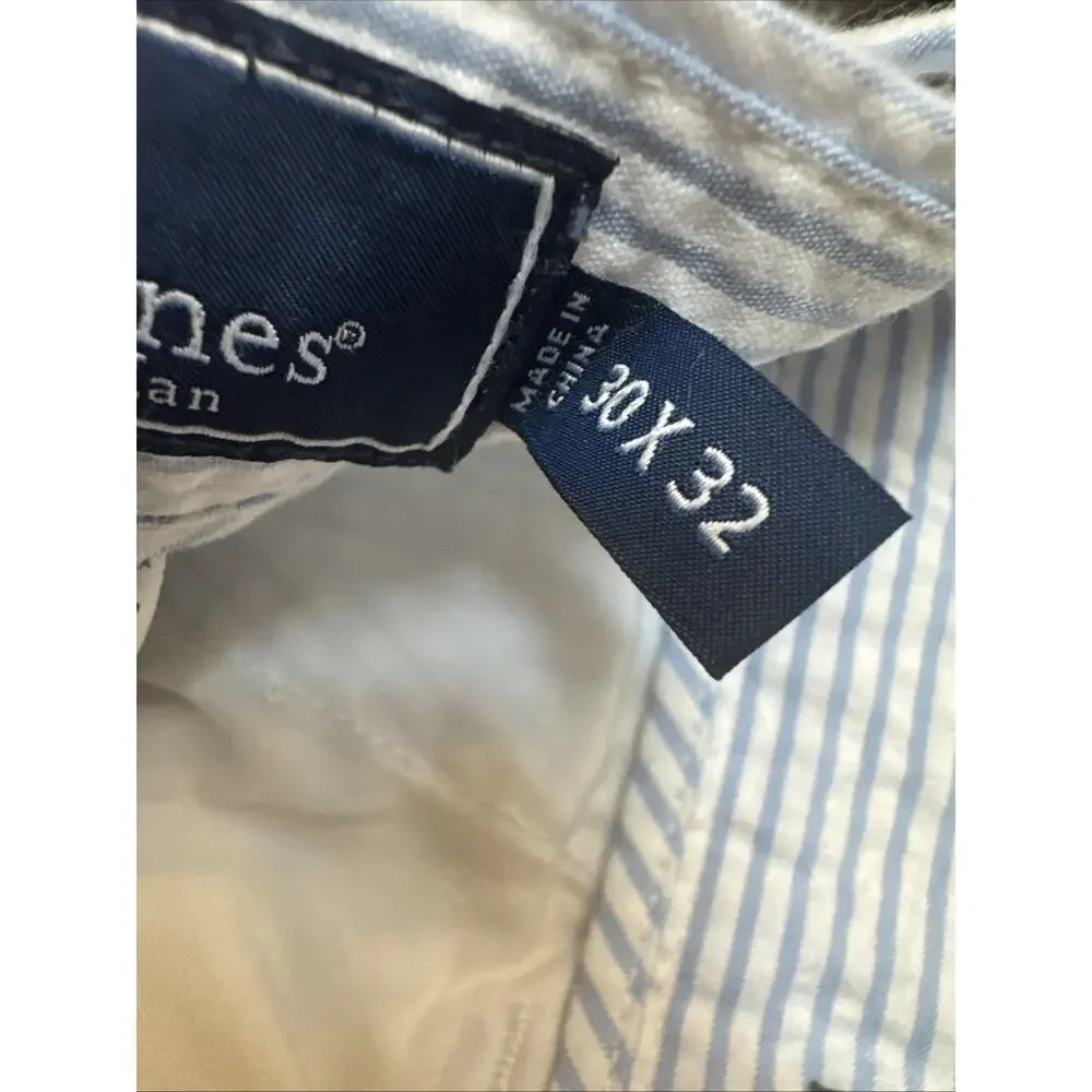Vineyard Vines Pants Mens 30x32 Blue White Club Seersucker Preppy Golf Old Money